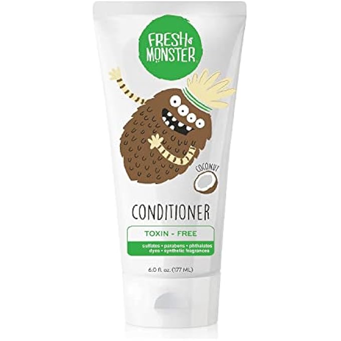 Fresh Monster بلسم الأطفال | لشعر ناعم وحريري | خالي من السموم، مضاد للحساسية وطبيعي | جوز الهند | 6 أونصات - Image 2